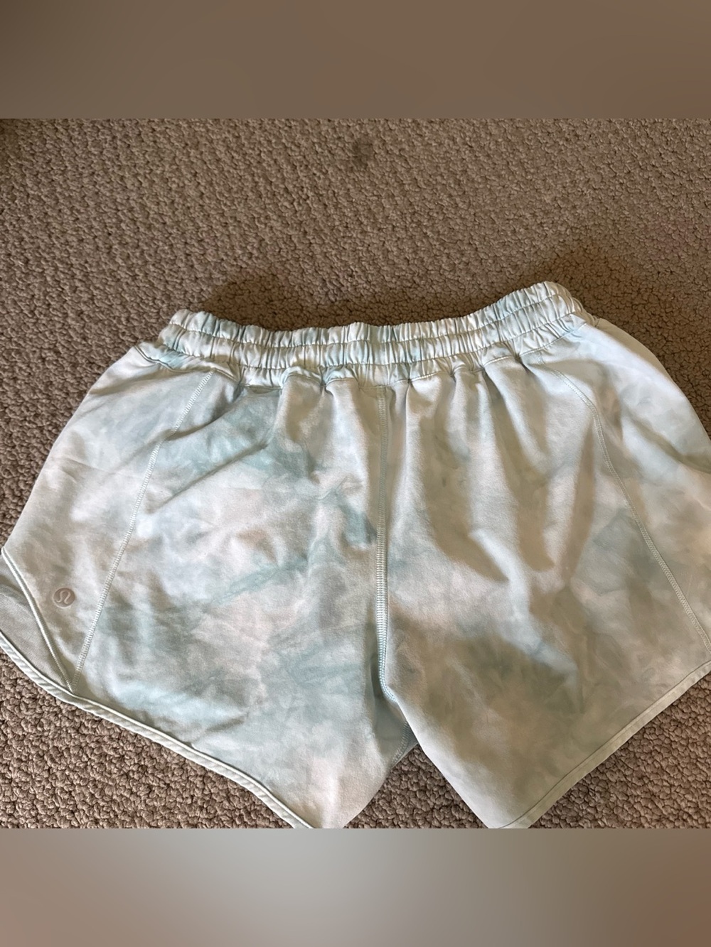 lululemon athletica Light Blue Tie-Dye Athletic Shorts